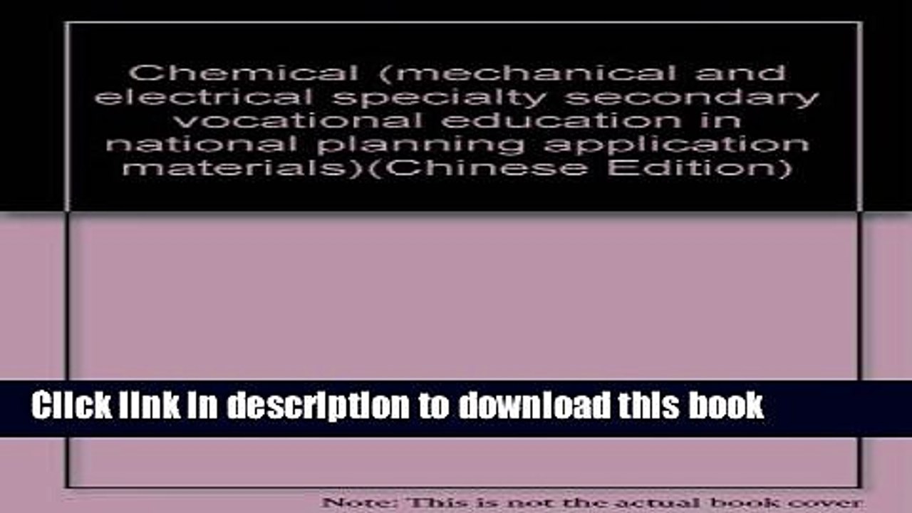 Ebook Chemical (mechanical and electrical specialty secondary vocational education in national