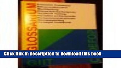 Books Glossarium - Vocational Training: A Comparison of Concepts from 12 Member States of the