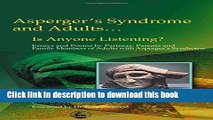 Books Asperger s Syndrome and Adults... Is Anyone Listening? Essays and Poems by Partners, Parents
