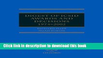Read Books Digest of ICSID Awards and Decisions: 1974-2002 ebook textbooks