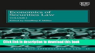 Read Books Economics of Securities Law E-Book Free