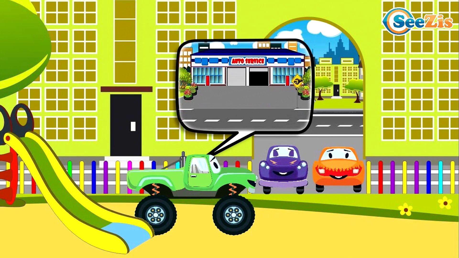 Car Patrol Cartoons: Police Cars with Racing Cars. Cars & Trucks Cartoon for children