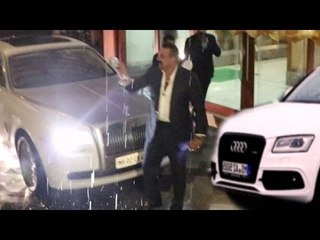 Sanjay Dutt Next To His Cars- Rolls Royce Phantom & Audi Q7