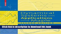 Ebook Dynamical Systems with Applications using MapleTM Full Online KOMP