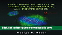 Ebook Encyclopedic Dictionary of Genetics, Genomics, and Proteomics Free Download KOMP
