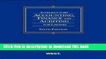 Ebook Introductory Accounting, Finance and Auditing for Lawyers Free Online