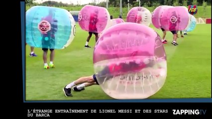 L’étrange entraînement de Lionel Messi et des stars du Barça (vidéo)