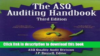 Ebook The ASQ Auditing Handbook, Third Edition Full Online