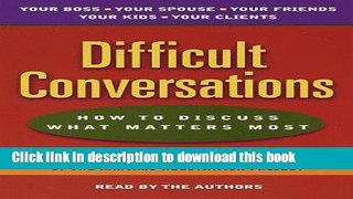 Read Books Difficult Conversations PDF Free
