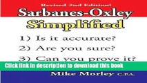 Books Sarbanes-Oxley Simplified Full Online
