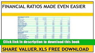 Ebook Financial Ratios Made Even Easier with Excel Spreadsheets Full Online