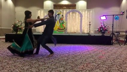 Bride and brother pull of epic wedding dance