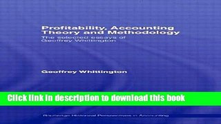 Books Profitability, Accounting Theory and Methodology: The Selected Essays of Geoffrey