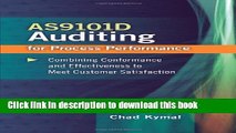 Ebook AS9101D Auditing for Process Performance Free Online