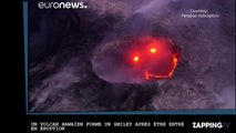 Un volcan hawaïen forme un smiley après être entré en éruption