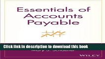 Ebook Essentials of Accounts Payable Full Online