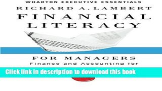 Ebook Financial Literacy for Managers: Finance and Accounting for Better Decision-Making (Wharton
