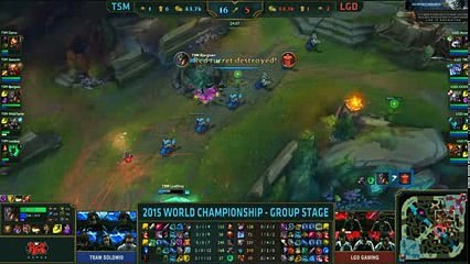 TSM vs LGD 60FPS  Day 4 S5 LoL World Championship 2015 Group D  Team Solomid vs LGD Gaming D4G1_7