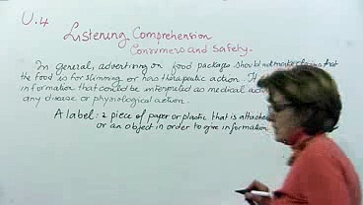 Listening Comprehension  Consumers and Safety activity 1