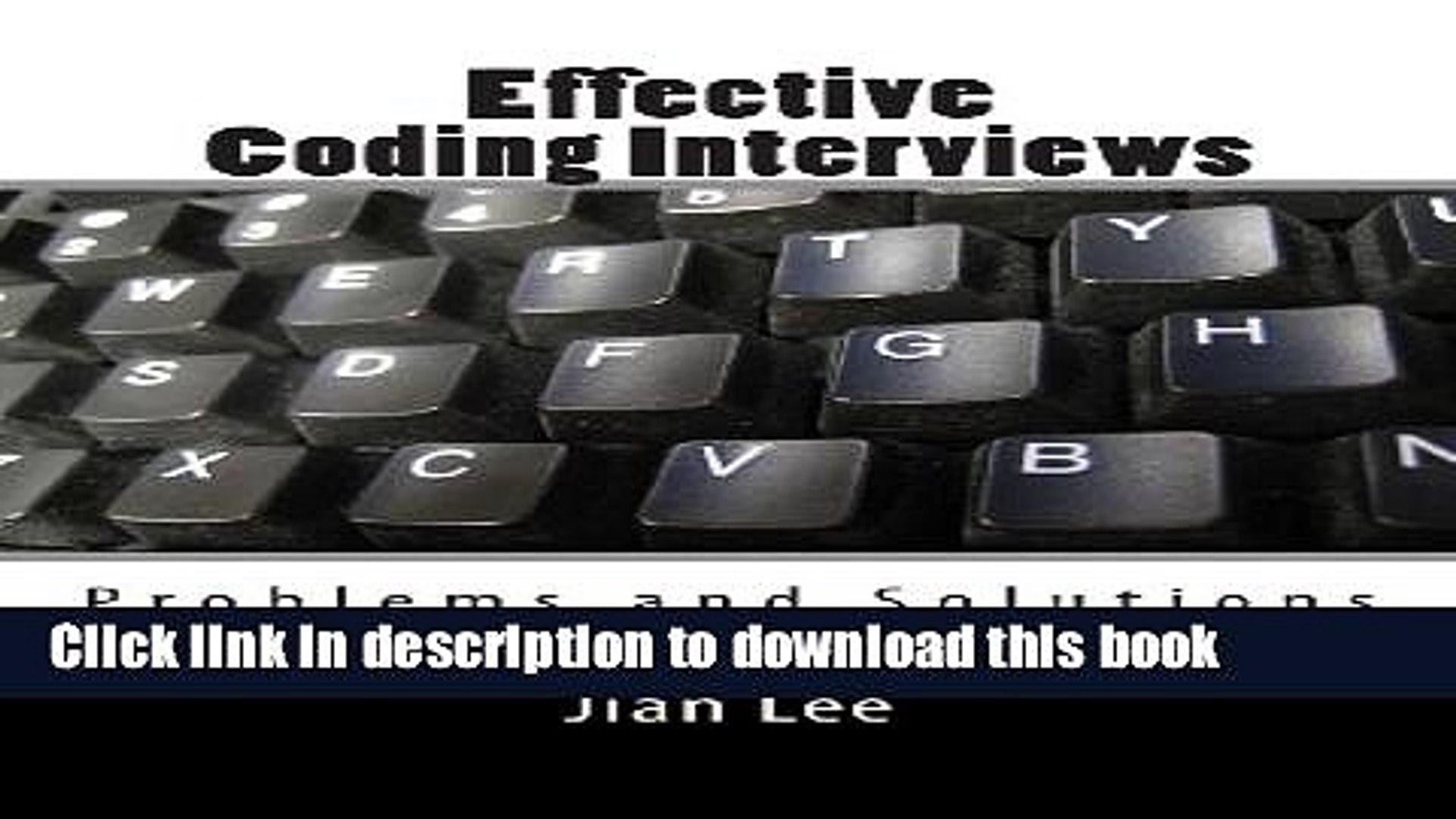 Ebook Effective Coding Interviews: Problems and Solutions Free Download