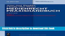 Books Medienrecht Praxishandbuch/ Media Law: a Practical Handbook: PersÃ¶nlichkeitsrecht Und