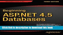 Ebook Beginning ASP.NET 4.5 Databases Free Online