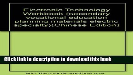Books Electronic Technology Workbook (secondary vocational education planning materials electric