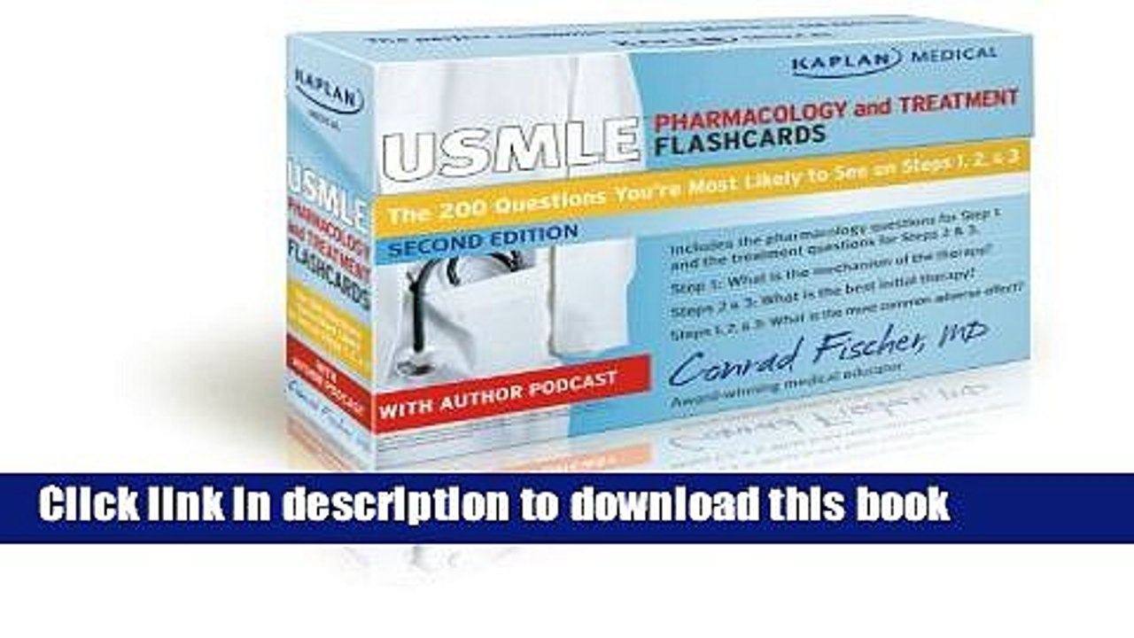 Ebook Kaplan Medical USMLE Pharmacology and Treatment Flashcards: The 200 Questions You re Most