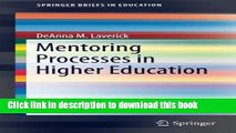 Ebook Mentoring Processes in Higher Education (SpringerBriefs in Education) Free Online