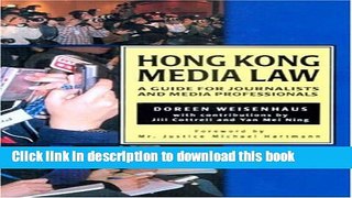 Books Hong Kong Media Law Full Online