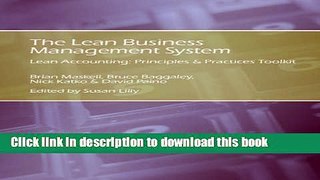 Ebook The Lean Business Management System; Lean Accounting Principles   Practices Toolkit Free
