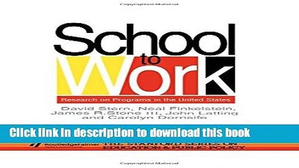Books School To Work: Research On Programs In The United States (Studies in Mathematics Education