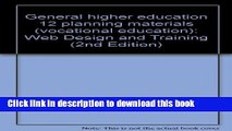 Ebook General higher education 12 planning materials (vocational education): Web Design and