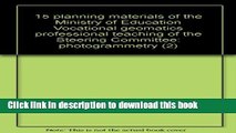 Books 15 planning materials of the Ministry of Education Vocational geomatics professional