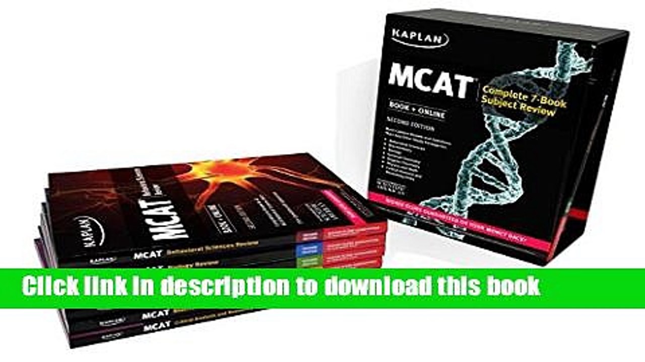Ebook Kaplan MCAT Complete 7-Book Subject Review: Book + Online (Kaplan Test Prep) Full Online