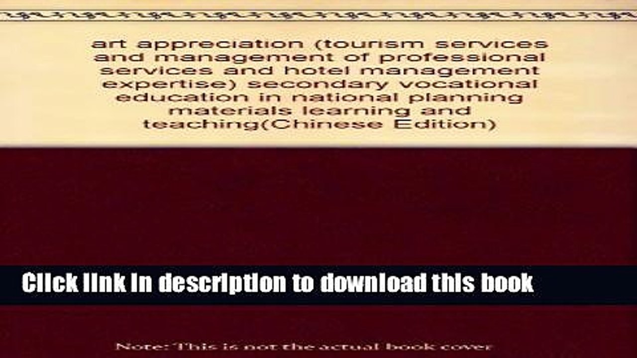 Ebook art appreciation (tourism services and management of professional services and hotel