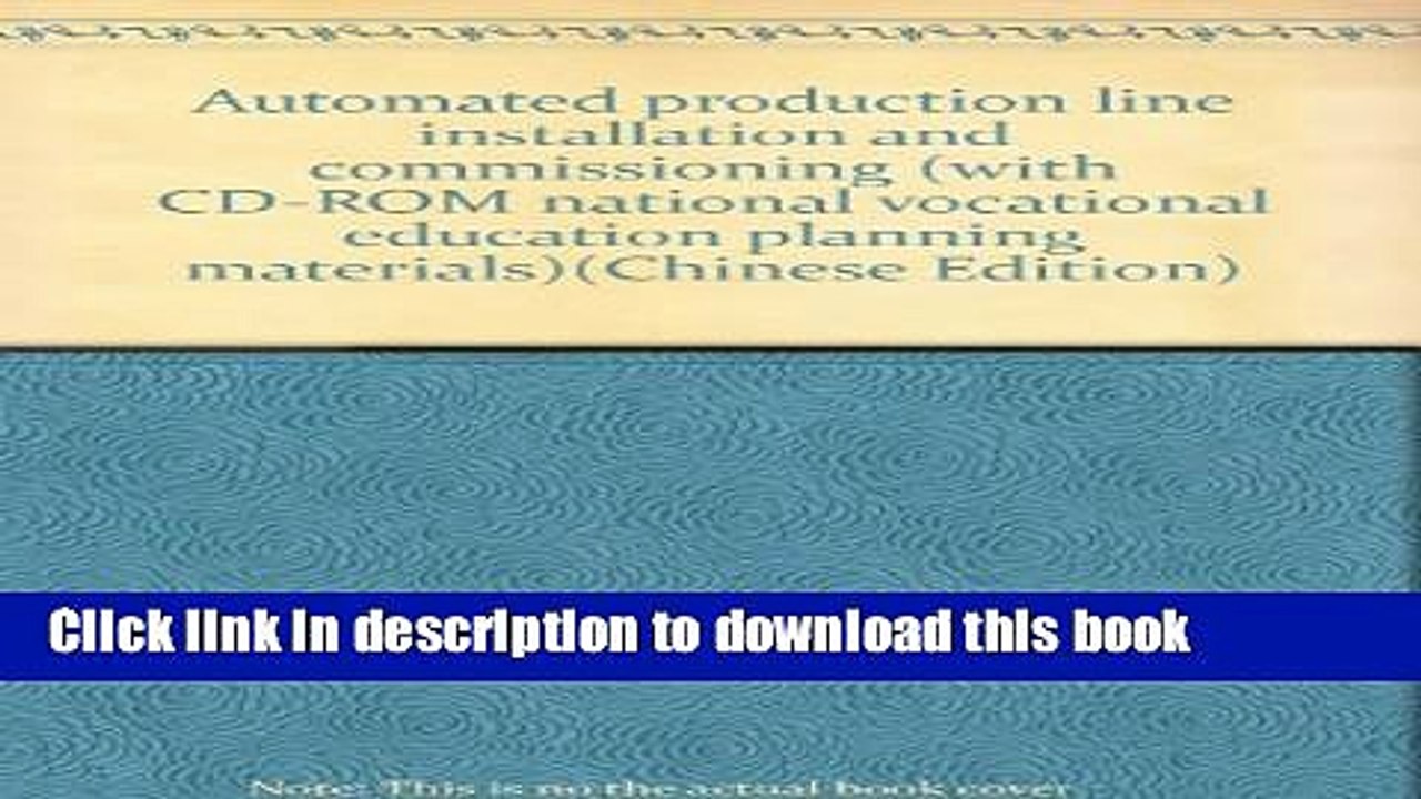Ebook Automated production line installation and commissioning (with CD-ROM national vocational