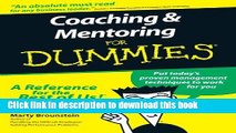 Ebook Coaching and Mentoring For Dummies Free Online