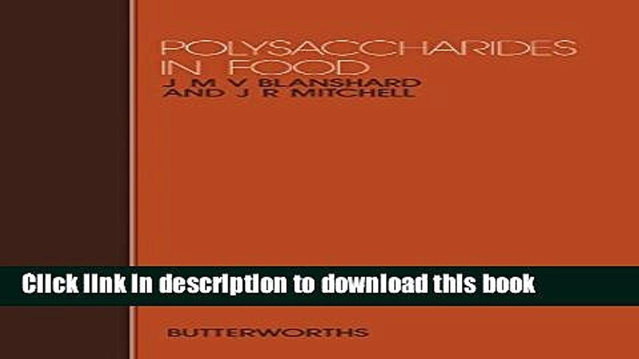 Ebook Polysaccharides in Food (Easter School in Agricultural Science//Proceedings) Full Online