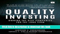Ebook Quality Investing: Owning the best companies for the long term Full Online