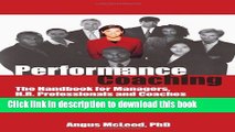 Books Performance Coaching: The Handbook for Managers, H.R. Professionals and Coaches Full Online