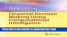PDF  Financial Decision Making Using Computational Intelligence (Springer Optimization and Its