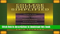 Books College Success Simplified Plus NEW MyStudentSuccessLab -- Access Card Package (3rd Edition)