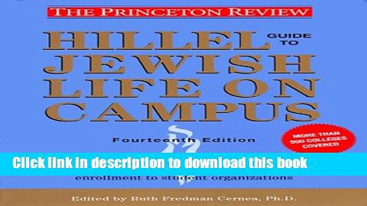 Books Hillel Guide to Jewish Life on Campus, 14th Edition Free Online
