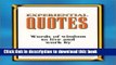 Ebook Experiential Quotes : Words of wisdom to live and work by Free Online