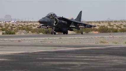 Close Look at US Harriers Doing Refueling and Weapons Reloading