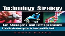 Books Technology Strategy for Managers and Entrepreneurs Free Online