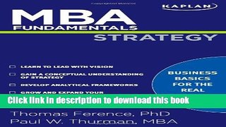 Books MBA Fundamentals Strategy (Kaplan Test Prep) Full Online
