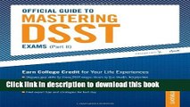 Ebook Official Guide to Mastering DSST Exams (vol II) Full Online