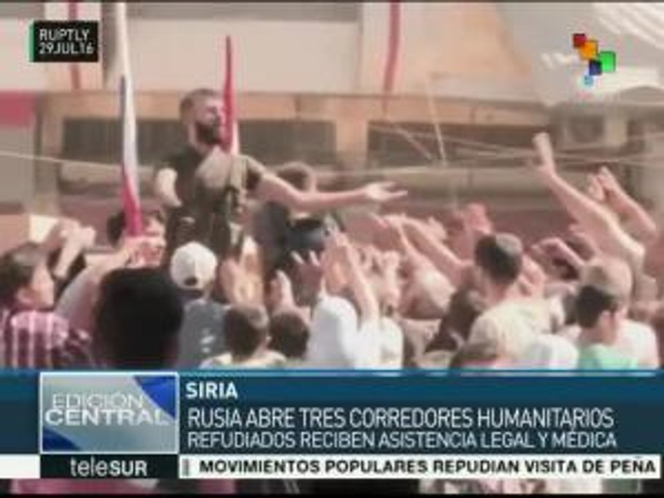 Rusia abre 3 corredores humanitarios en Siria
